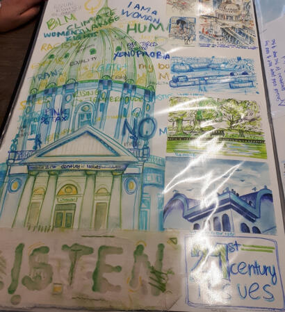 "𝗟𝗜𝗦𝗧𝗘𝗡" a piece inspired by social isseus and artists like Mr.Frivolous ('Why so rude?') and Veronica Lawlor