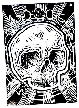 "𝗗𝗲𝗮𝗱𝗹𝘆 𝘄𝗶𝘀𝗵" monochromatic monoprint,hand carved and designed by me.