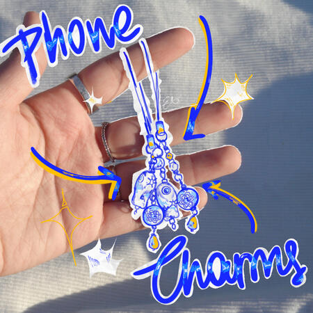 Digital Design replica of my phone charm design for my summer shop drop.
